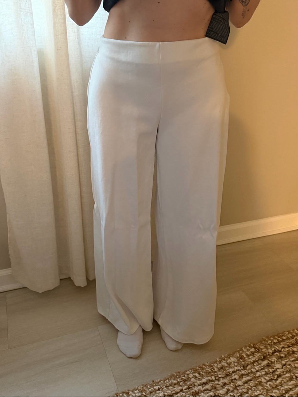 Zara Wide-Leg Cream Pants